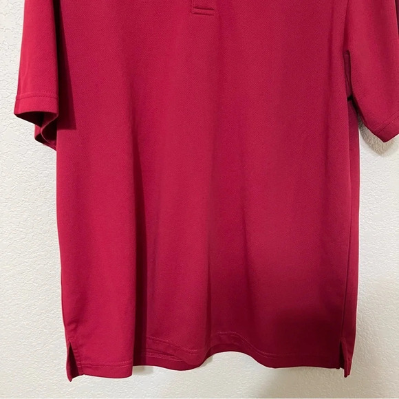 PGA Tour Red Golf Polo Short Sleeve Shirt 100% Polyester Size Men’s Large - Picture 4 of 11